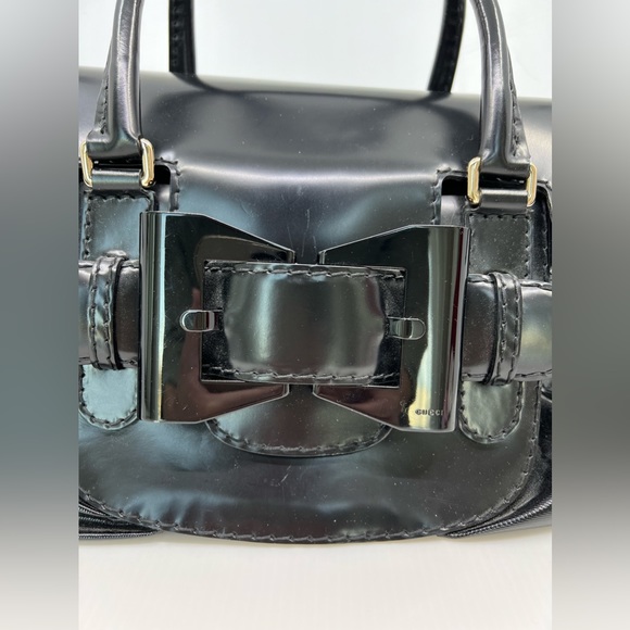 Gucci Large Queen Black Dialux Coated Canvas Tote - Picture 3 of 10